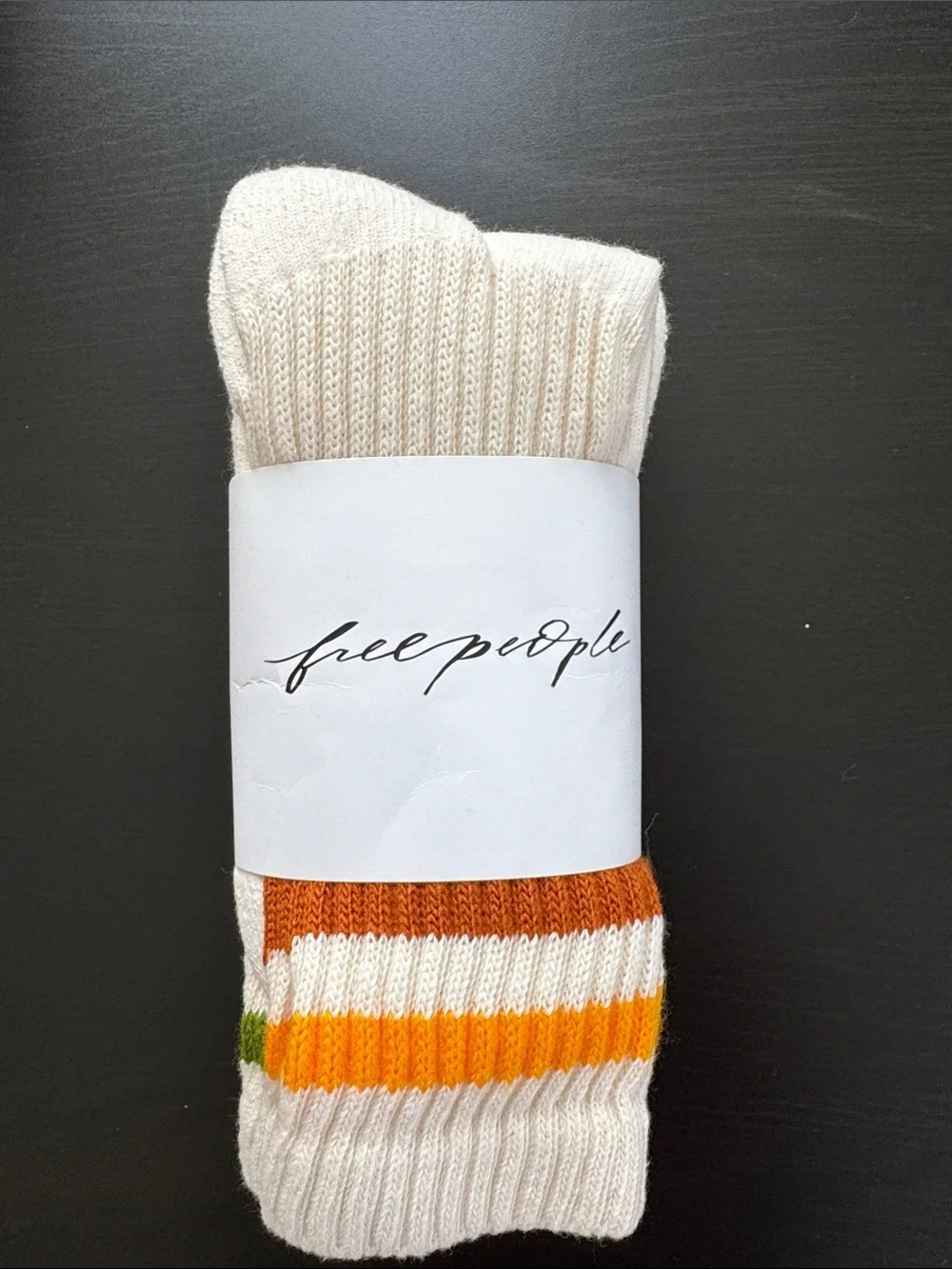 Free People Retro Stripe Varsity Tube Sporty Crew Ribbed Socks 3 Pack